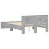 vidaXL Bedframe met hoofdeinde betongrijs 135x190 cm