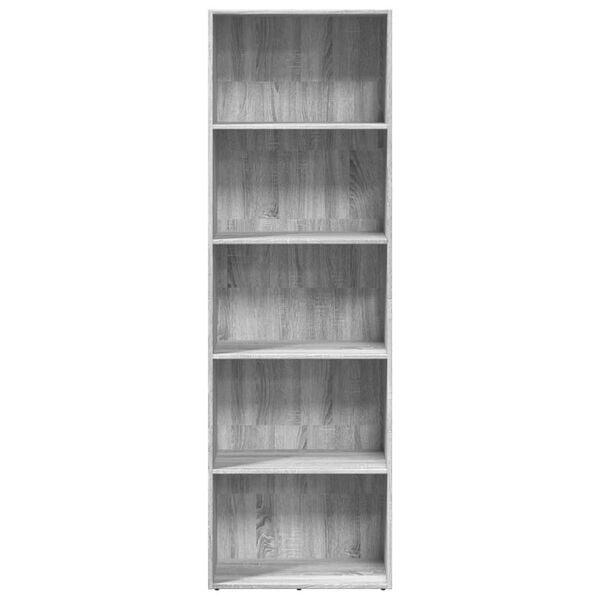 vidaXL Boekenkast 60x30x189 cm bewerkt hout grijs sonoma eikenkleurig