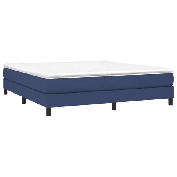 vidaXL Boxspring bed stof blauw 160x200 cm