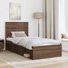 vidaXL Bedframe Bruin Eiken 90 x 190 cm Massief grenenhout