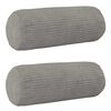 vidaXL Kussensloop 2 pcs HEERLEN Lichtgrijs &Oslash; 15 x 40 cm corduroy
