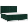 vidaXL Boxspring met matras fluweel donkergroen 180x200 cm