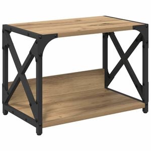 vidaXL Printerstand Artisan Eiken 44 x 26 x 31,5 cm Bewerkt hout