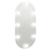 vidaXL Spiegel met LED-verlichting ovaal 80x40 cm glas