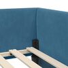 vidaXL Hoekbedframe met hoofdeinde Blauw 100 cm x 200 cm Fluweel