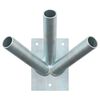 vidaXL Vlaggen Mast Houder Zilver 10,5 x 7,5 x 0,2 cm Staal