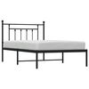 vidaXL Bedframe met hoofdbord metaal zwart 100x200 cm
