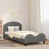 vidaXL Bedframe voor kinderen met hoofdbord Donkergrijs 90 x 200 cm