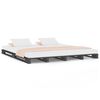 vidaXL Palletbed massief grenenhout grijs 140x190 cm