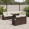 vidaXL Tuin Sofa Set met opslag 9 pcs Bruin Poly riet