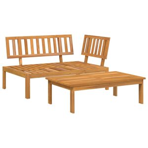 vidaXL 2-delige Loungeset pallet massief acaciahout