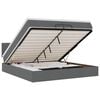 vidaXL Ottoman bed met matras 200x200 cm stof donkergrijs