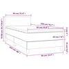 vidaXL Boxspring met matras en LED kunstleer grijs 90x200 cm