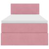 vidaXL Opbergbed met LED met matras met LED Roze 90 x 200 cm Fluweel