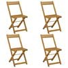 vidaXL Opvouwbare Tuinstoelen 4 pcs Naturel 40 x 53 x 80 cm