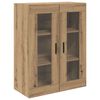 vidaXL Hoge kast met lade 2 pcs Artisan Eiken Bewerkt hout
