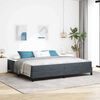 vidaXL Boxspringbed met matras Donkergrijs 200 x 220 cm Stof
