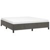 vidaXL Bedframe zonder matras 160x200 cm fluweel donkergrijs