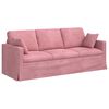 vidaXL Bank 2 pcs Roze 198 x 78 x 80 cm Fluweel