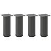 vidaXL Salontafelpoten 4 st 30-32 cm staal antraciet