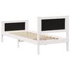 vidaXL Bedframe Wit en lichtgrijs 75 x 190 cm Massief grenenhout