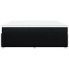 vidaXL Boxspring met matras stof zwart 200x200 cm