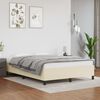 vidaXL Bedframe kunstleer cr&egrave;mekleurig 140x190 cm