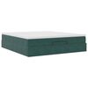 vidaXL Ottoman bed met matras 160x200cm fluweel donkergroen