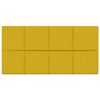 vidaXL Wandhoofdbord 12 pcs Geel 60 x 30 cm Fluweel