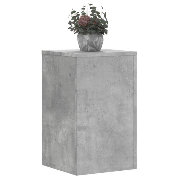vidaXL Plantenstandaards 2 st 30x30x50 cm bewerkt hout betongrijs