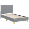 vidaXL Bedframe voor kinderen met hoofdbord Lichtgrijs 80 x 160 cm