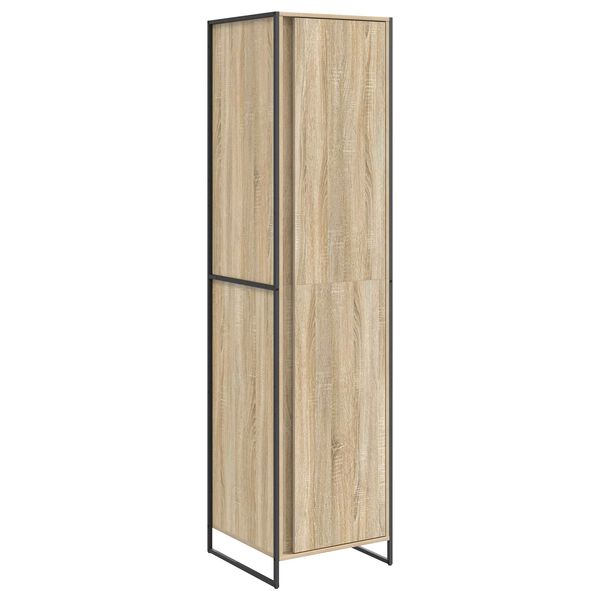 vidaXL Warderobe met opslag 2 pcs Sonoma 50 x 50 x 200 cm Bewerkt hout