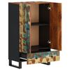 vidaXL Hoge kast met lade 60x33x100 cm gerecycled hout en ijzer