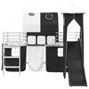 vidaXL Loftbed voor Kids Wit en zwart 79,5 x 200 cm Metaal