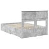vidaXL Bedframe met hoofdeinde Beton Grijs 135 x 190 cm Bewerkt hout
