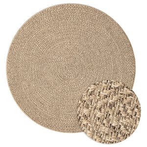 vidaXL Vloerkleed ZIZUR binnen en buiten &Oslash; 200 cm jute look