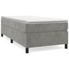 vidaXL Boxspring bed 90x200 cm fluweel lichtgrijs