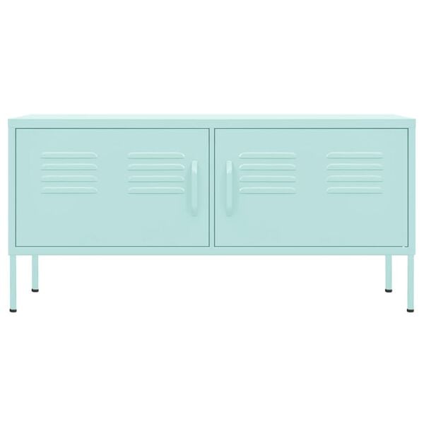 vidaXL Tv-meubel 105x35x50 cm staal mintkleurig