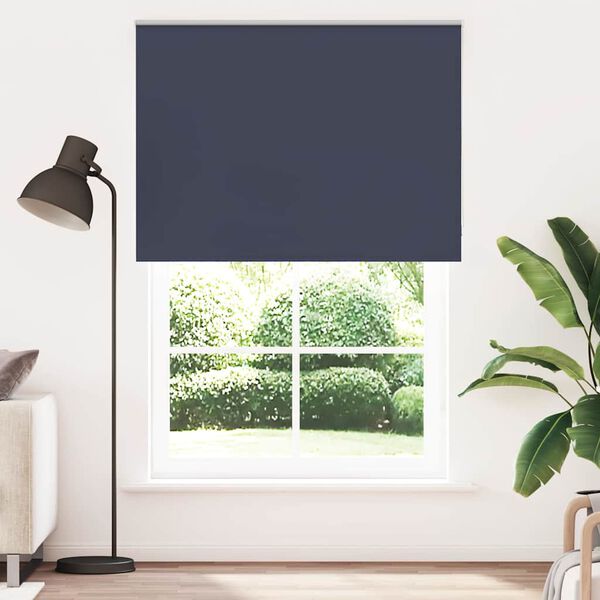 vidaXL Rolgordijn verduisterend 160x230 cm stofbreedte 156,6 cm blauw