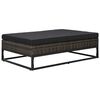 vidaXL 5-delige Loungeset met kussens poly rattan grijs