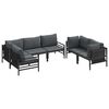vidaXL Tuin Sofa Set met kussen 6 pcs Antraciet Staal
