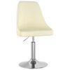 vidaXL Eetkamerstoelen 2 st draaibaar stof crèmekleurig