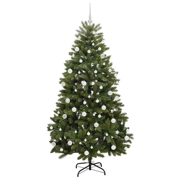 vidaXL Kunstkerstboom met 300 LED Groen 180 cm PVC en Metaal