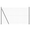vidaXL Hek met Paal Grijs 1,6 x 10 m Staal en PVC
