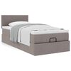 vidaXL Ottoman bed met matras 80x200cm stof taupe