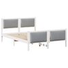 vidaXL Bedframe met hoofdeinde Lichtgrijs 150 x 200 cm Stof