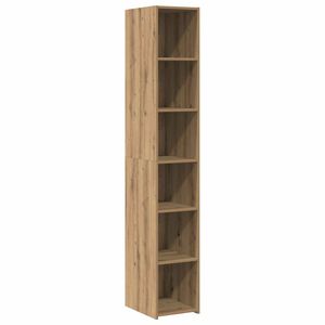 vidaXL Hoge kast Artisanaal eiken 30 x 41 x 185 cm Bewerkt hout