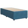 vidaXL Boxspring met matras fluweel donkerblauw 100x200 cm