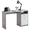 FMD Bureau met 1 lade 123x50x76,5 cm betonkleurig en wit
