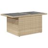 vidaXL 6-delige Loungeset met kussens poly rattan beige